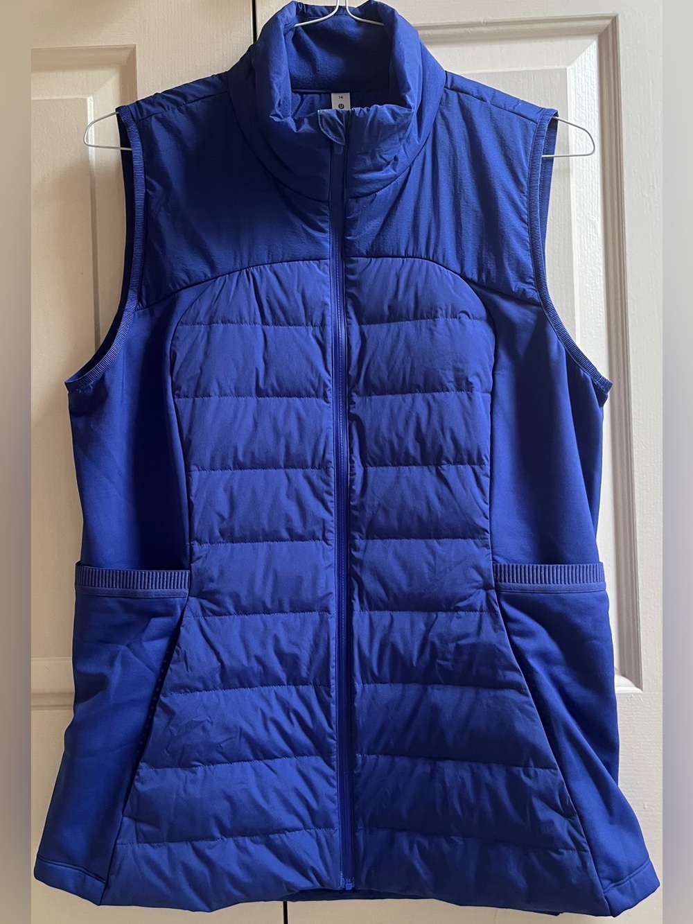 🍒LULULEMON sz 14 DOWN FOR IT ALL VEST PSYCHIC BLUE 700Fill Jacket ~ REFLECTIVE!